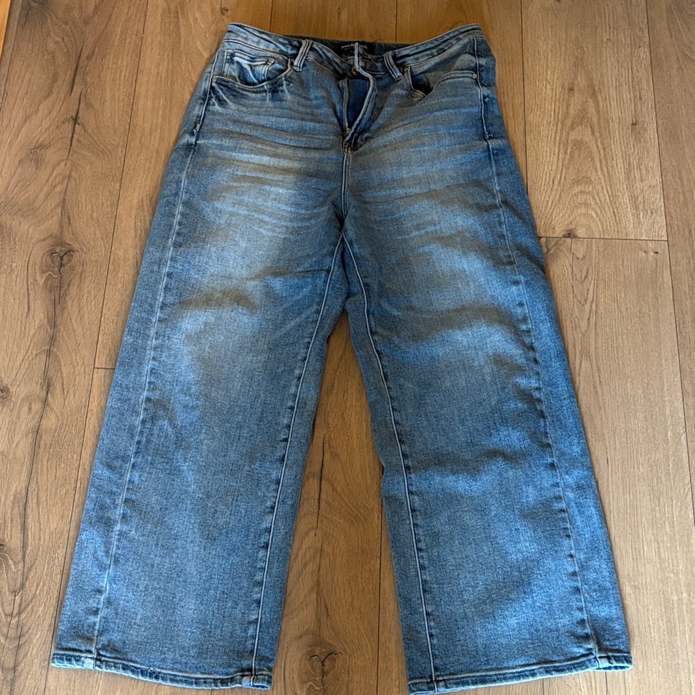 Risen Social Threads exclusive Blue Women's barrel leg jeans